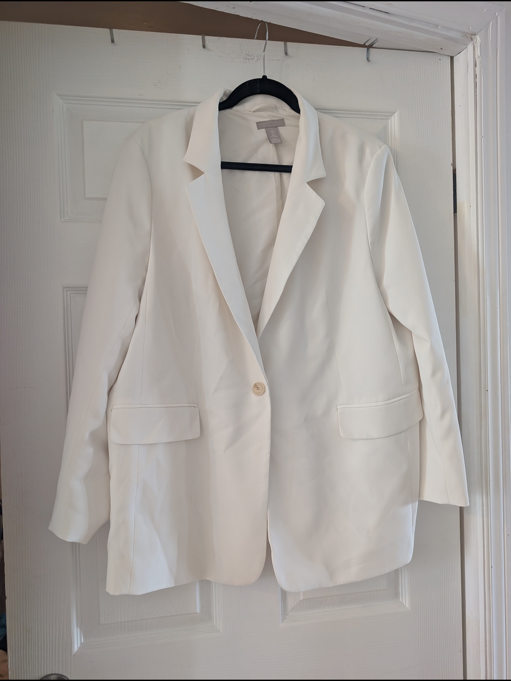 H&M Cream Single-Button Blazer